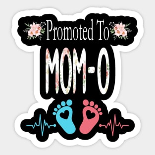 Promoted to MOM-O - Mother's Day - Christmas First Time Family Sticker